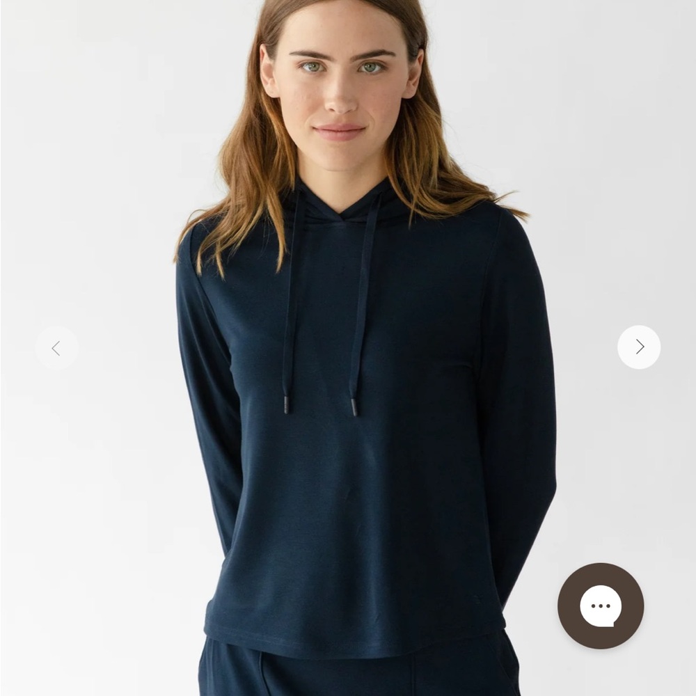 NWT Cozy Earth Ultra Soft Bamboo Hoodie in Navy Blue